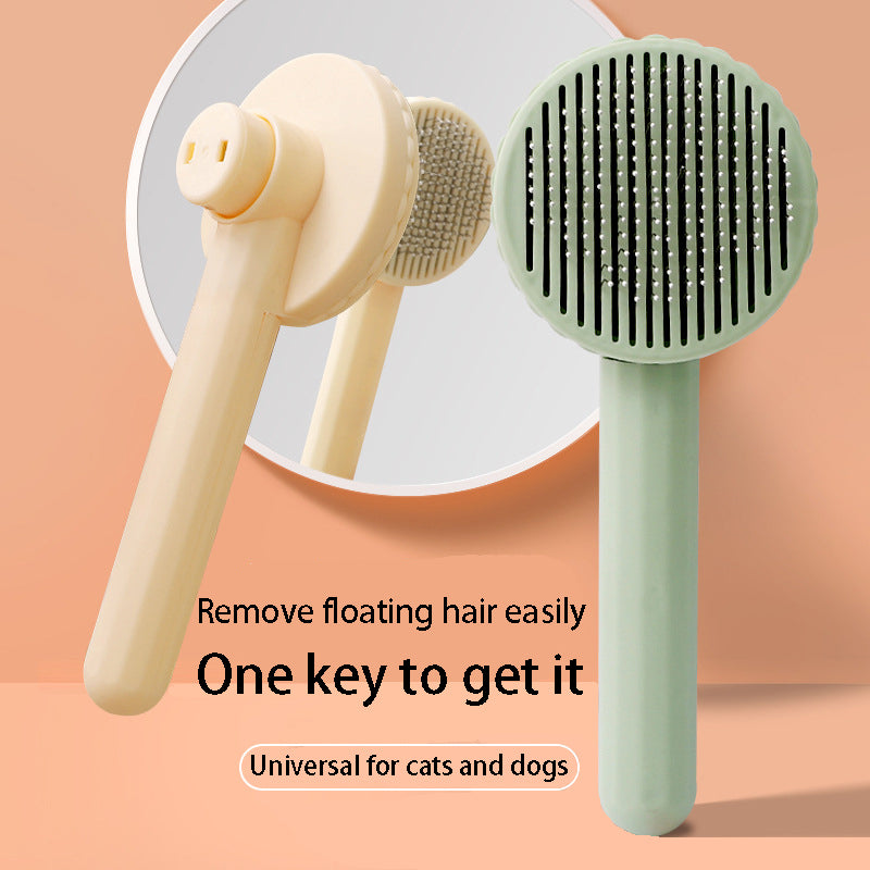 Pet Hair Removal Comb Cat Brush Self Cleaning Slicker Brush For Cats