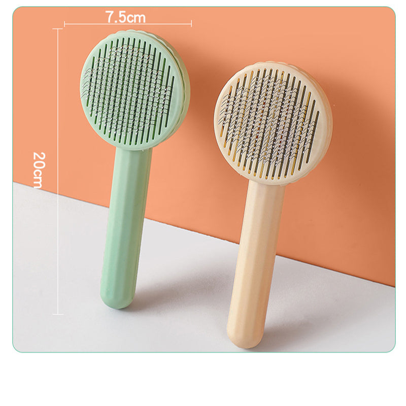 Pet Hair Removal Comb Cat Brush Self Cleaning Slicker Brush For Cats